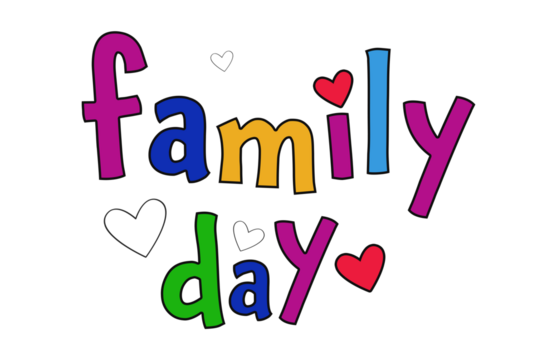 family day text, png