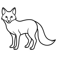 Single-Line Fox Vector Illustration