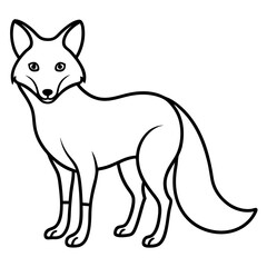 Single-Line Fox Vector Illustration