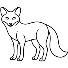 Single-Line Fox Vector Illustration