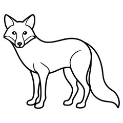 Single-Line Fox Vector Illustration