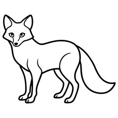 Single-Line Fox Vector Illustration