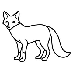 Single-Line Fox Vector Illustration