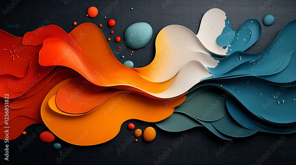 Poster dynamic rainfall map artwork blending artistic patterns and colors abstract visuals modern design vi