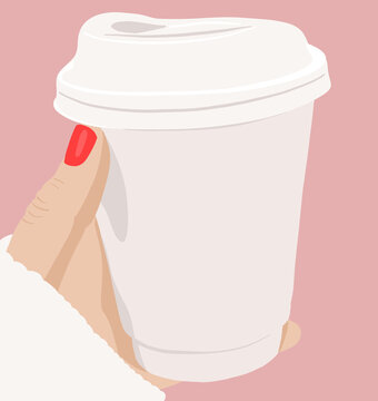 Hand Holding a Takeaway Coffee Cup
