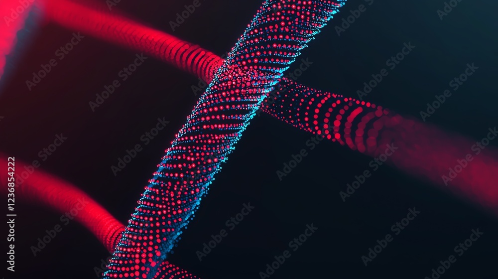 Poster abstract digital patterns with vibrant colors.