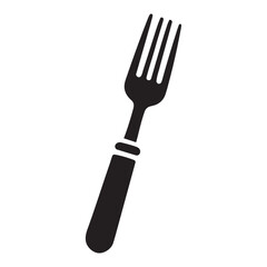 Fork Silhouette Illustration for Dining Theme