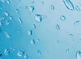 Water drops on blue background, top view. Water droplets texture. stock photo contest winner, --ar 128:93 --v 6.1 Job ID: 460719e1-a1a7-4204-8efa-113e95e95bd8
