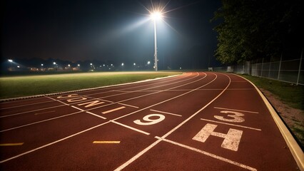 running track in stadium