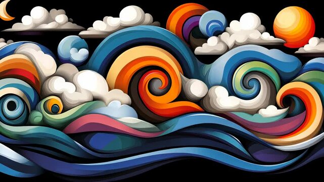 Colorful Swirl Pattern Vector Illustration for Business Logo Design