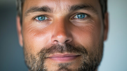 Obraz premium Strategic Thinker with Intense Look Facing the Camera