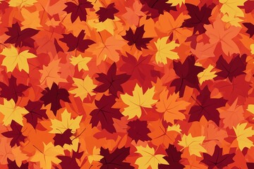 Obraz premium seamless pattern of autumn background made of maple leaves, perfect for fall-themed designs and seasonal decorations
