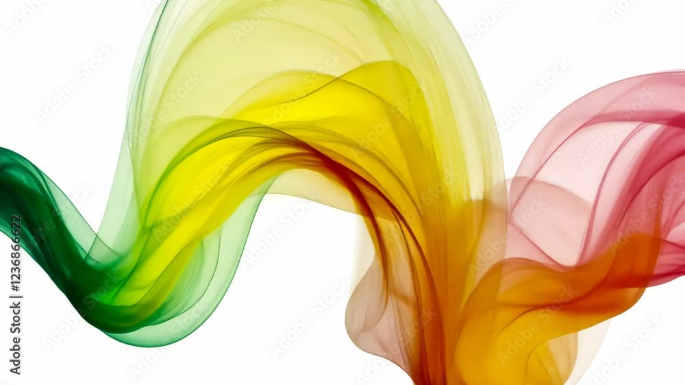 Aufkleber colorful abstract wave patterns create a vibrant flow of energy in a digital artwork design