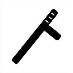 baton icon. vector line icon for your website, mobile, presentation, and logo design, white background