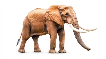 Fototapeta premium Realistic Elephant Illustration on a White Background for Nature Themes