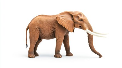 Fototapeta premium Realistic 3D Model of a Majestic African Elephant Standing Alone