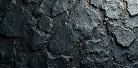 Fototapeta premium Rough stone surface with black and white texture, earthy, marble