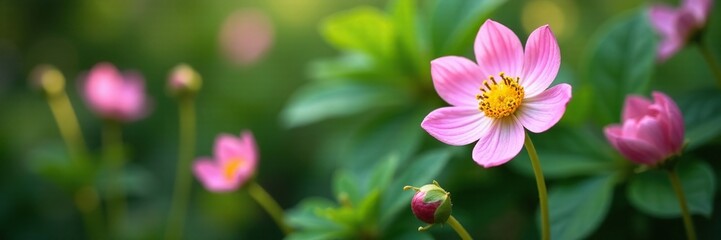 Anemone nemorosa Robinsoniana stems and leaves, floral, plant