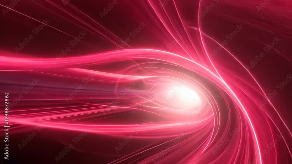 Poster endless futuristic abstract background with vibrant red and white light streaks creating a dynamic a