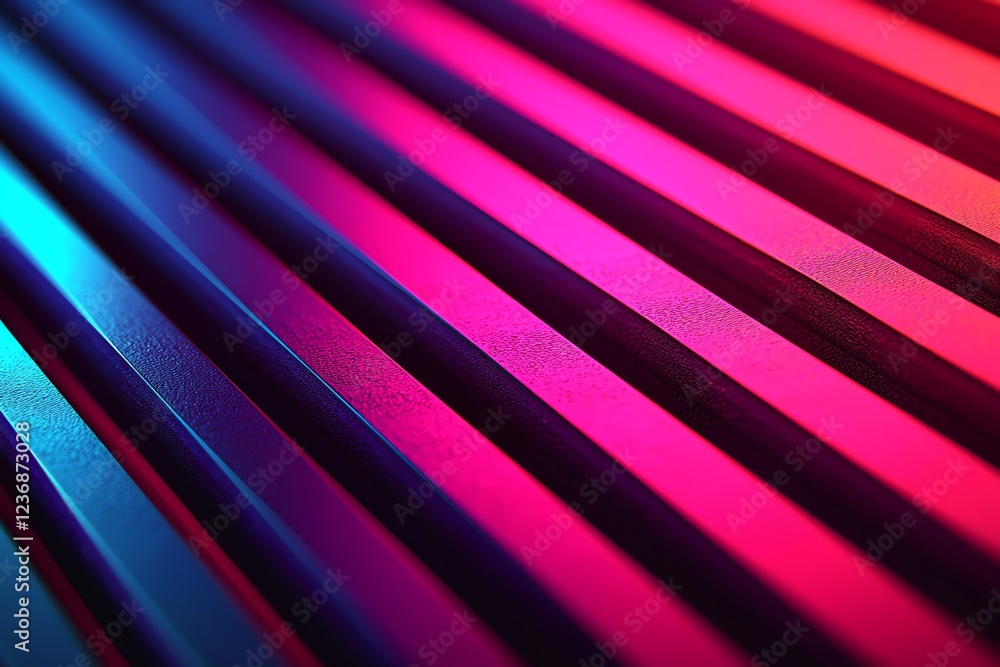 Poster vivid color stripes create dynamic visual appeal.