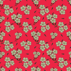 Fototapeta premium textile design with flower pattern image