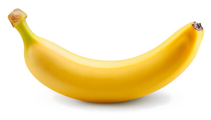 Fresh ripe banana isolated on white background