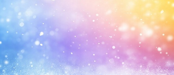 Pastel Rainbow Background With Sparkling Glitter