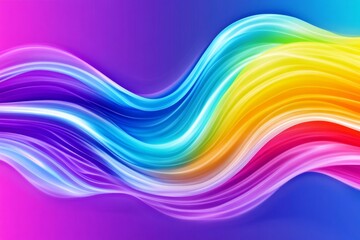 Abstract Colorful Waves Flowing Design - Vibrant, dynamic, fluid, energy, motion.  Symbolizing creativity, freedom, movement, imagination, and positivity.