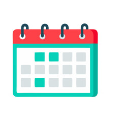 A vibrant calendar design features distinct squares indicating specific days marked for events or reminders. This representation emphasizes the importance of scheduling and time management