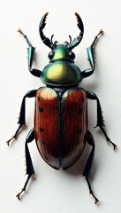 Oriental beetle's body is divided into three parts, nature, segmentation, bug