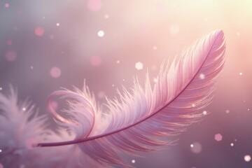 Obraz premium Soft feathery texture against a misty background, mellow, smooth, soothing