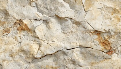 Naklejka premium Cracked Beige Stone Wall Texture Background