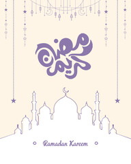 Ramadan Kareem –  Arabic Calligraphy – Traditional Arabic Typography Social media post for Ramadan – Instagram Ramadan post
