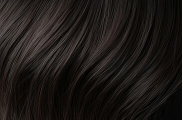 Naklejka premium Dark brown hair color, flat lay background hair background