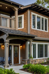 Luxury Craftsman Home Exterior: Architectural Design and Landscaping
