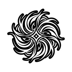 Abstract tattoo icon in glyph style