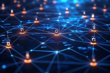 Fototapeta premium 3d illustration representing the concept of network and internet communication systems