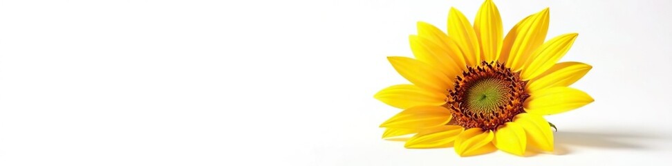 Fototapeta premium Sunflower seed against a bright white background, minimalism, isolation