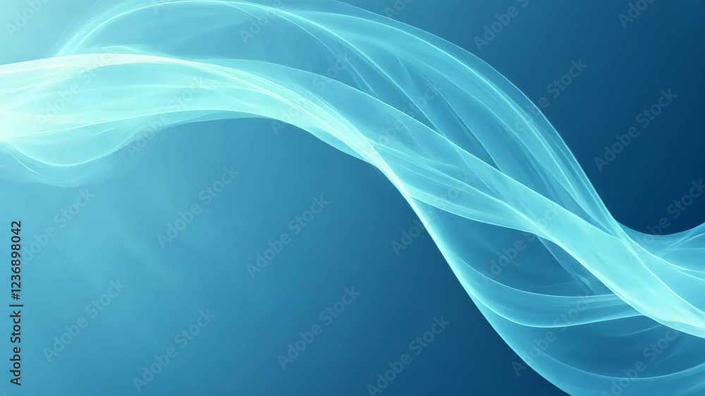 Poster ethereal blue flame abstract art loop with glowing light effect and monochromatic design for futuris