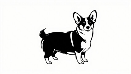 Corgi dog illustration for pet-related blogs, designs, and educational materials