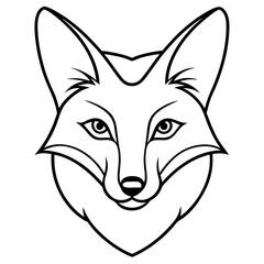 Sleek One-Line Fox Head Vector Illustration