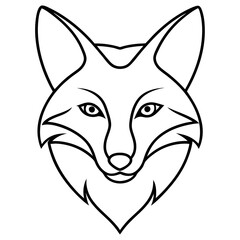 Sleek One-Line Fox Head Vector Illustration