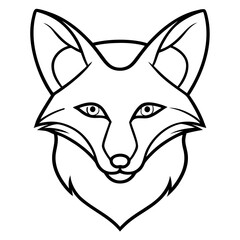 Sleek One-Line Fox Head Vector Illustration