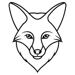 Sleek One-Line Fox Head Vector Illustration