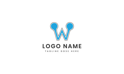 w Logo template vector design