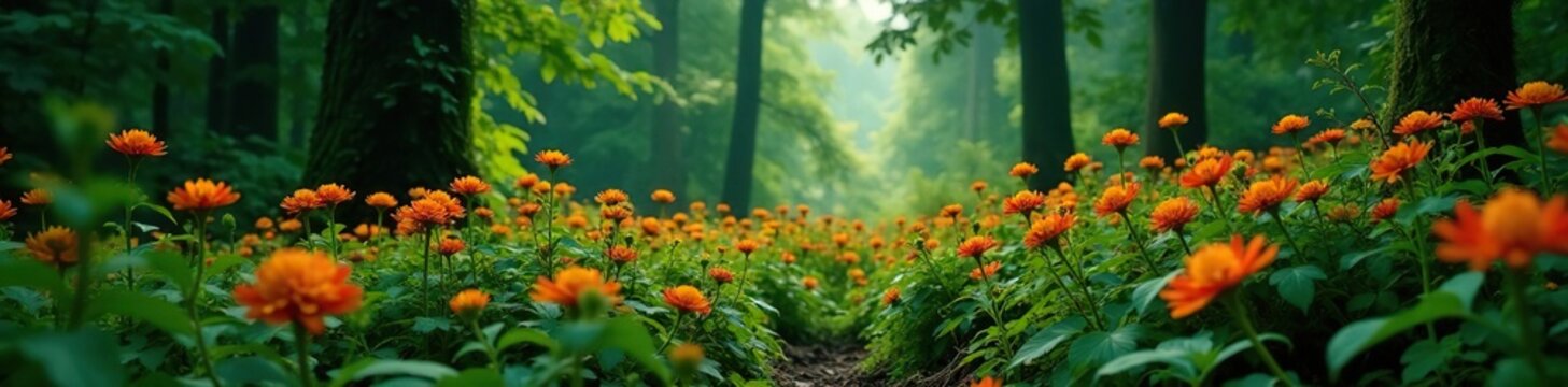 Dense thicket of blooming karvi flowers in the forest, western ghats flora, low hills,
