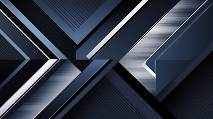 Obraz premium Abstract Metallic Design with Interlocking Shapes
