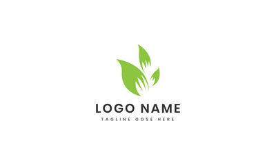 modern leaf logo design