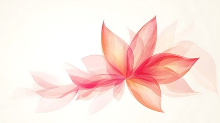 Fototapeta premium Abstract Pink Flower Delicate Design Soft Hues