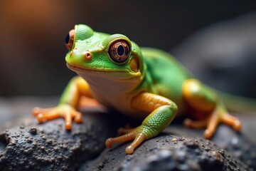Obraz premium Einige Augen in einem Auge mit einem kleinen Reptil, schimmernd, bunt, reptile